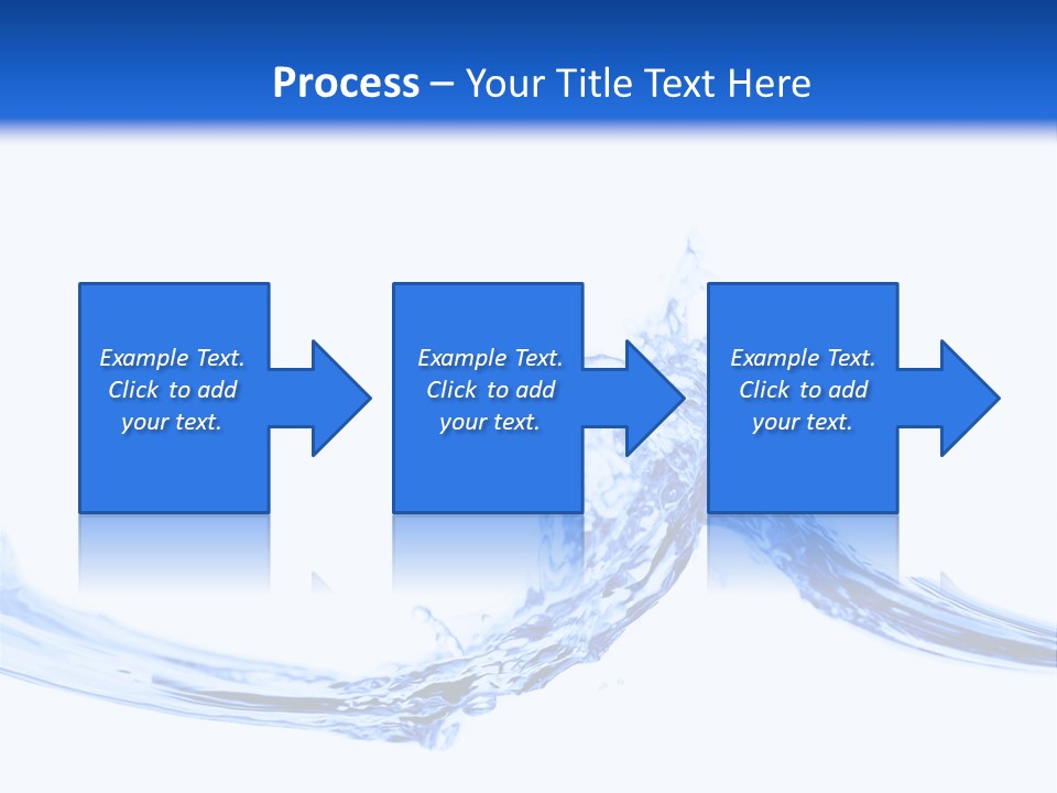 Crisp, Clean, Blue Water Photographed Against A White Background. PowerPoint Template