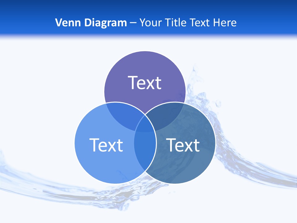 Crisp, Clean, Blue Water Photographed Against A White Background. PowerPoint Template