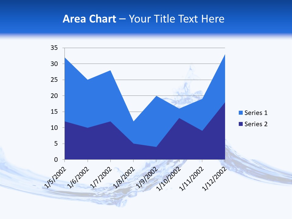 Crisp, Clean, Blue Water Photographed Against A White Background. PowerPoint Template