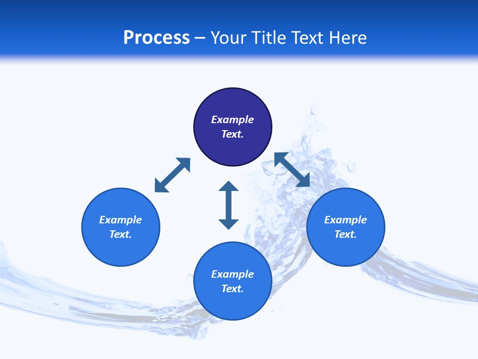 Crisp, Clean, Blue Water Photographed Against A White Background. PowerPoint Template