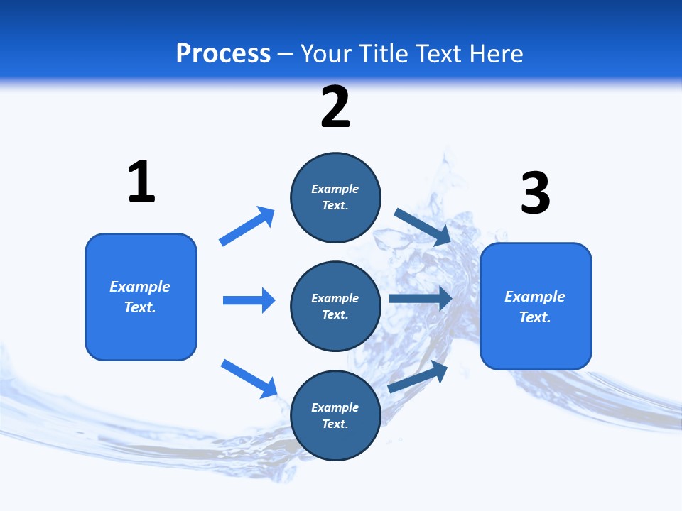 Crisp, Clean, Blue Water Photographed Against A White Background. PowerPoint Template