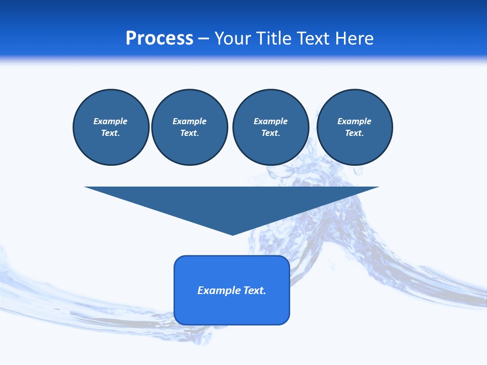 Crisp, Clean, Blue Water Photographed Against A White Background. PowerPoint Template