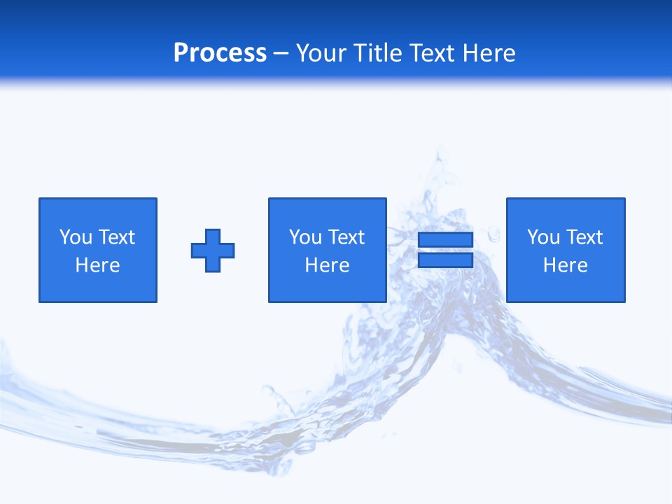 Crisp, Clean, Blue Water Photographed Against A White Background. PowerPoint Template