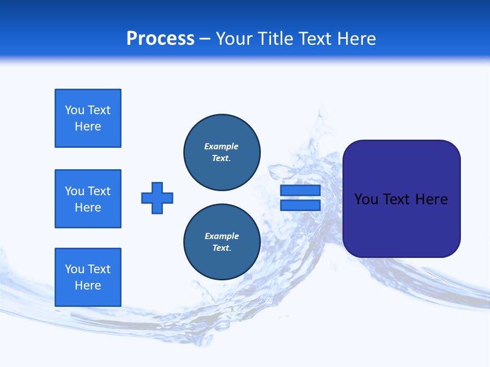 Crisp, Clean, Blue Water Photographed Against A White Background. PowerPoint Template