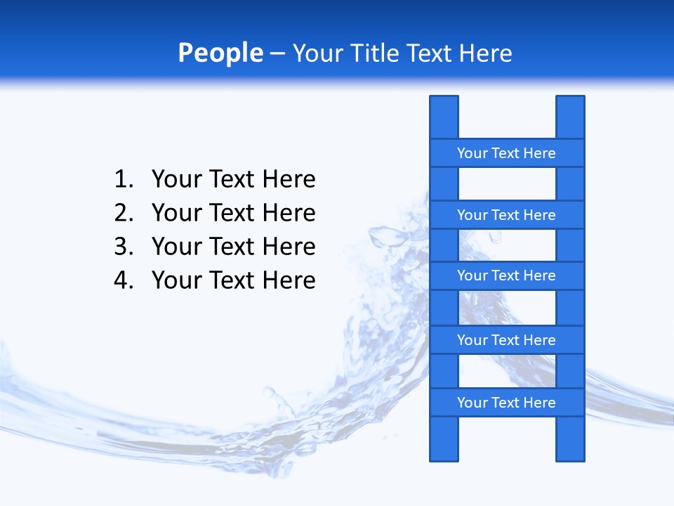 Crisp, Clean, Blue Water Photographed Against A White Background. PowerPoint Template