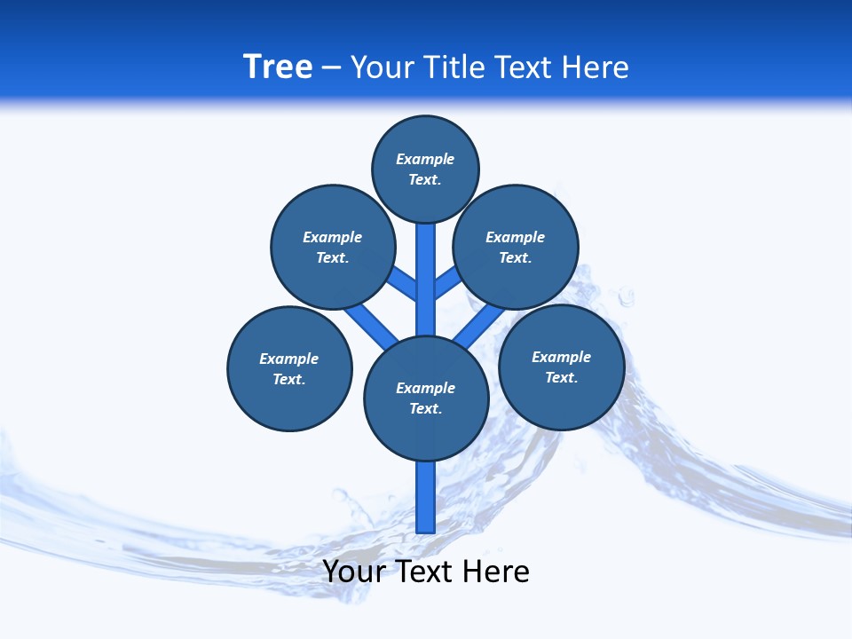 Crisp, Clean, Blue Water Photographed Against A White Background. PowerPoint Template