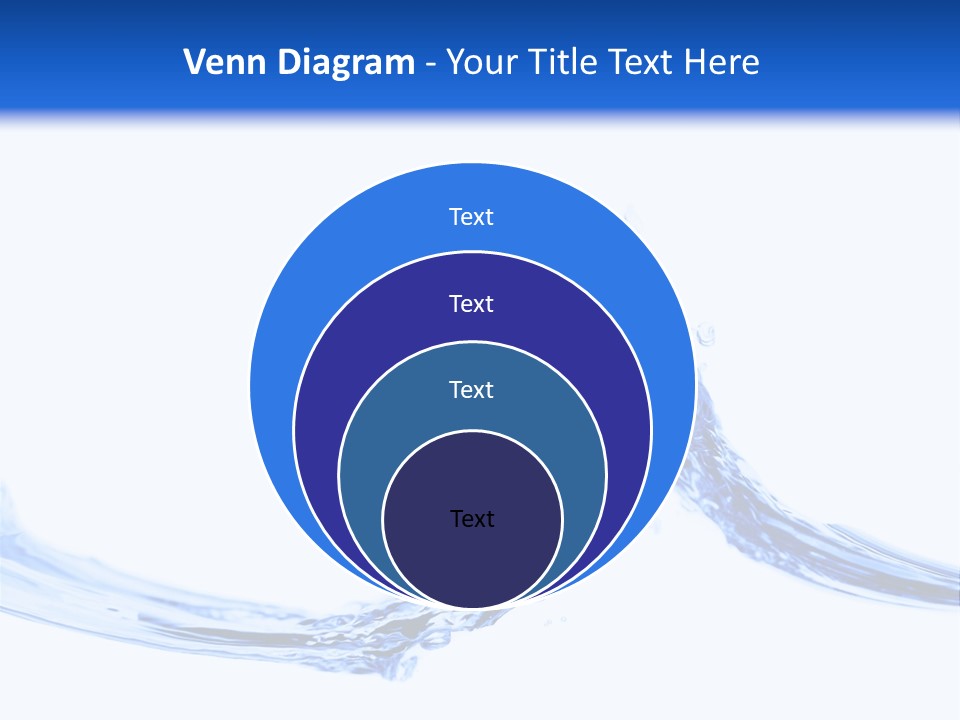 Crisp, Clean, Blue Water Photographed Against A White Background. PowerPoint Template