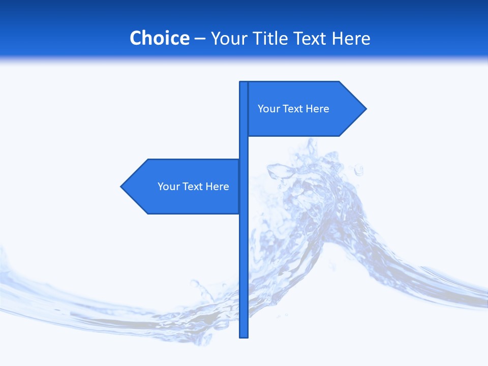 Crisp, Clean, Blue Water Photographed Against A White Background. PowerPoint Template
