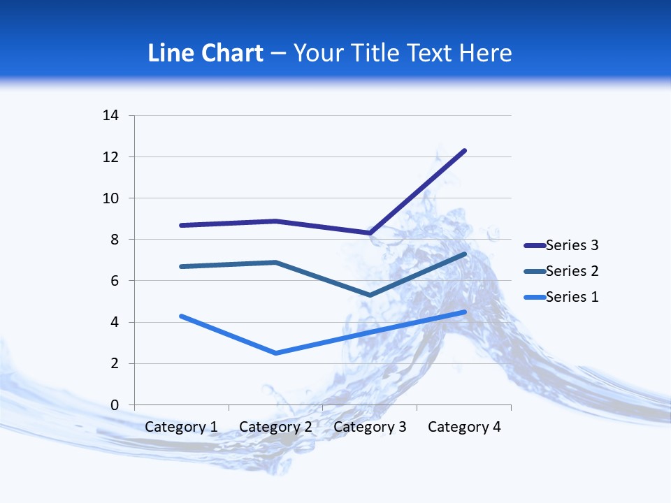 Crisp, Clean, Blue Water Photographed Against A White Background. PowerPoint Template