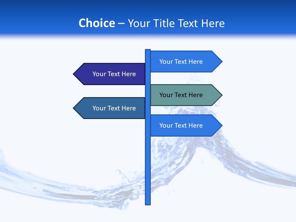 Crisp, Clean, Blue Water Photographed Against A White Background. PowerPoint Template