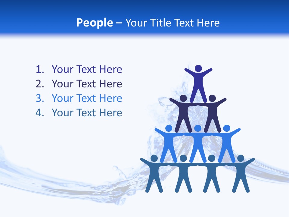 Crisp, Clean, Blue Water Photographed Against A White Background. PowerPoint Template