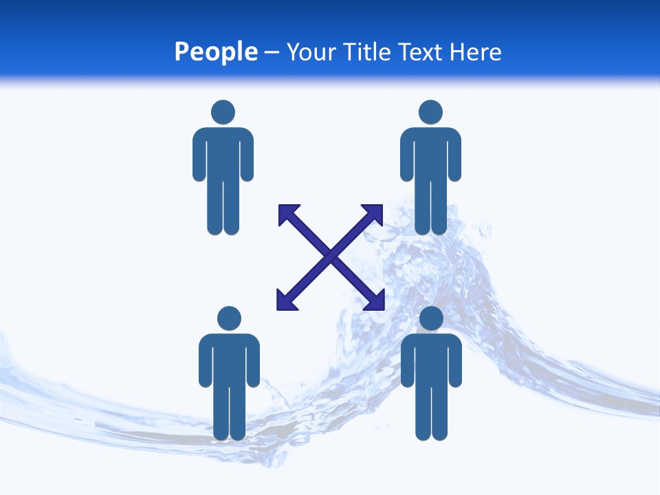 Crisp, Clean, Blue Water Photographed Against A White Background. PowerPoint Template