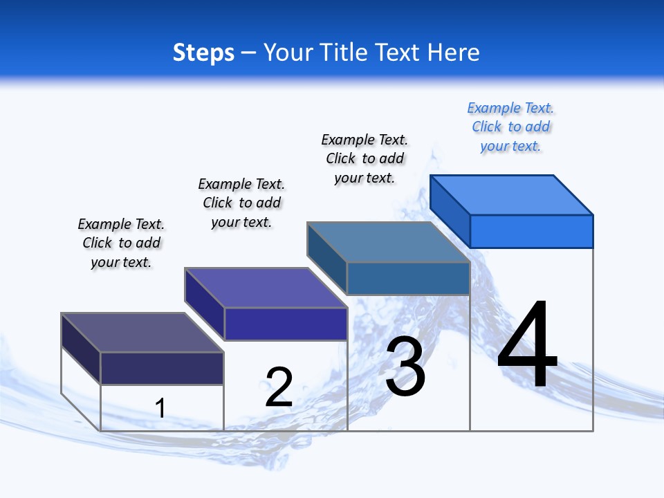 Crisp, Clean, Blue Water Photographed Against A White Background. PowerPoint Template