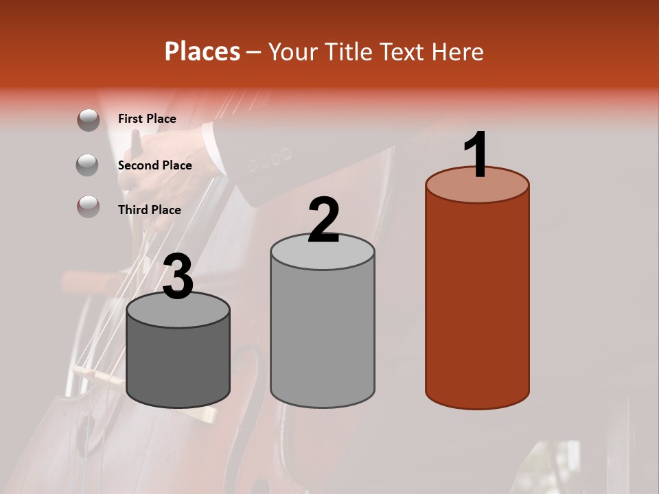 A Man In A Suit Playing A Double Bass PowerPoint Template