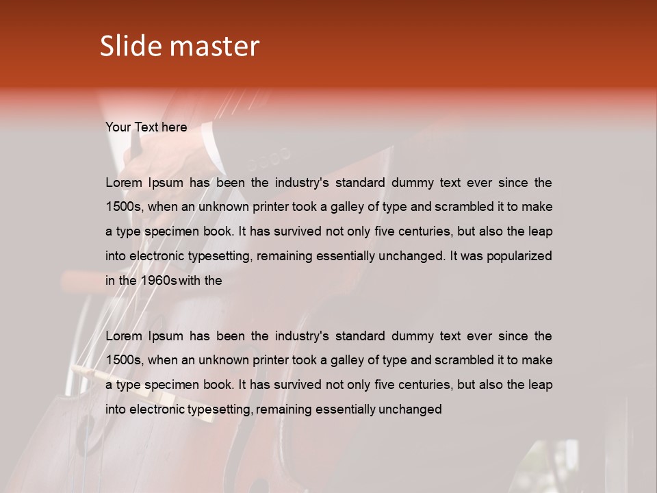 A Man In A Suit Playing A Double Bass PowerPoint Template