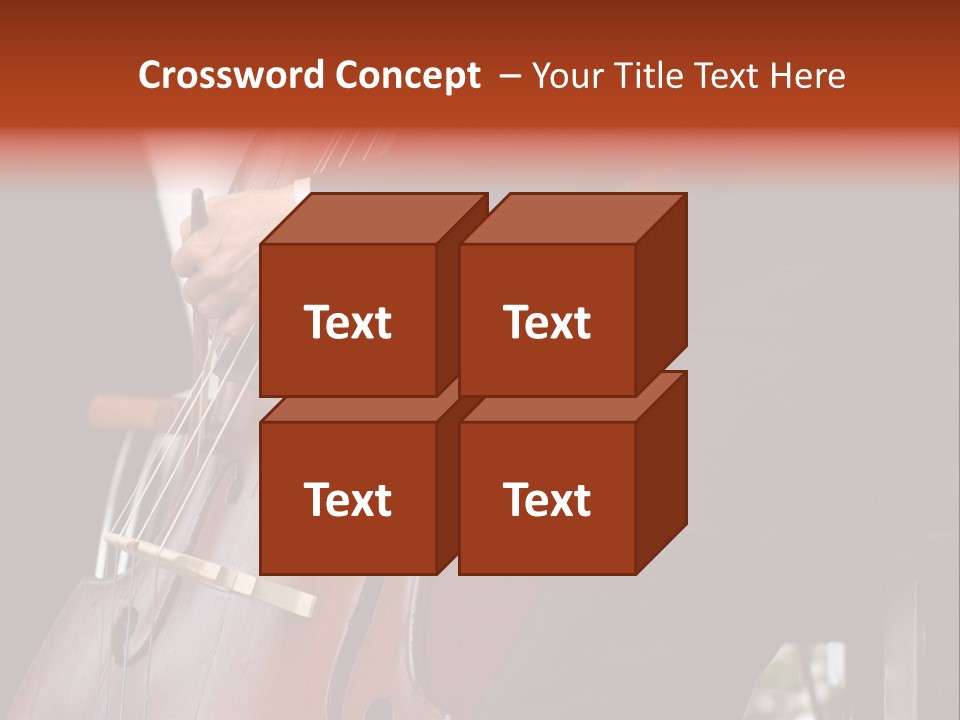 A Man In A Suit Playing A Double Bass PowerPoint Template