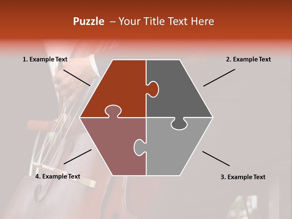 A Man In A Suit Playing A Double Bass PowerPoint Template