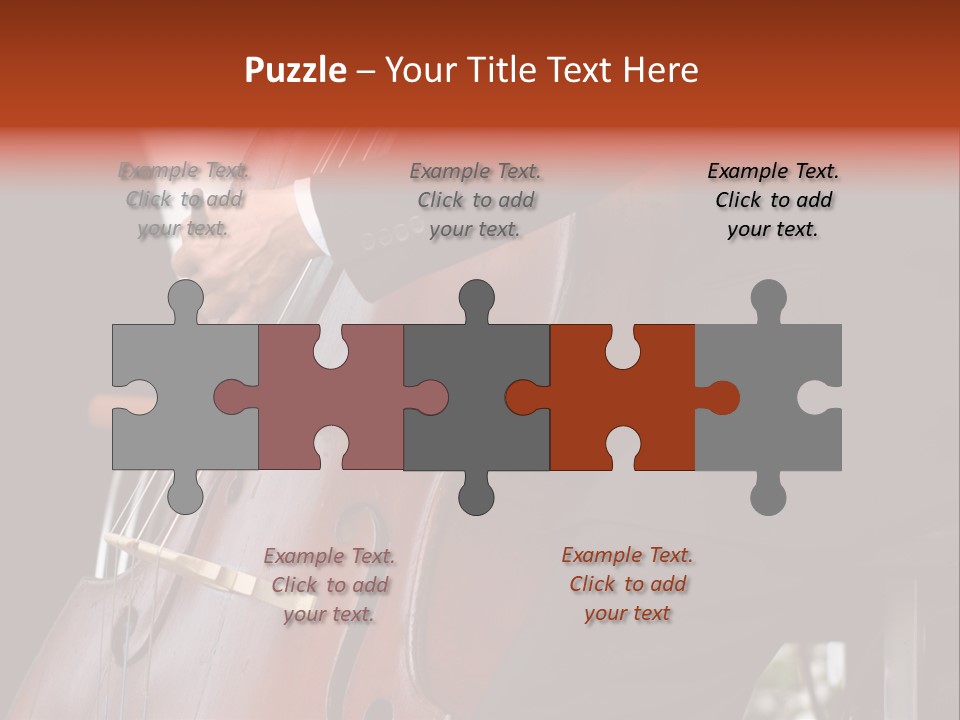 A Man In A Suit Playing A Double Bass PowerPoint Template