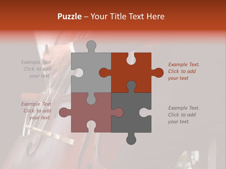 A Man In A Suit Playing A Double Bass PowerPoint Template