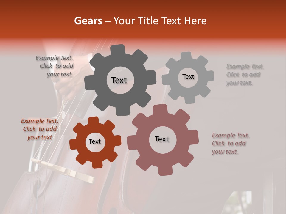 A Man In A Suit Playing A Double Bass PowerPoint Template