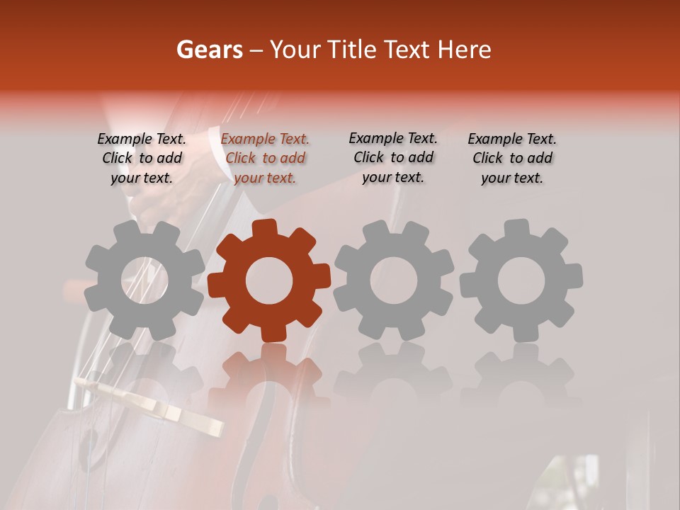 A Man In A Suit Playing A Double Bass PowerPoint Template