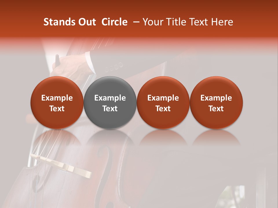 A Man In A Suit Playing A Double Bass PowerPoint Template