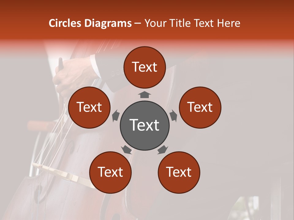 A Man In A Suit Playing A Double Bass PowerPoint Template