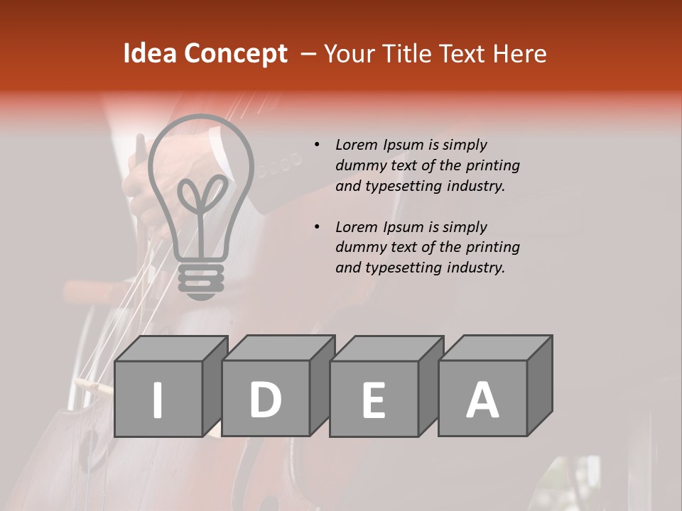 A Man In A Suit Playing A Double Bass PowerPoint Template