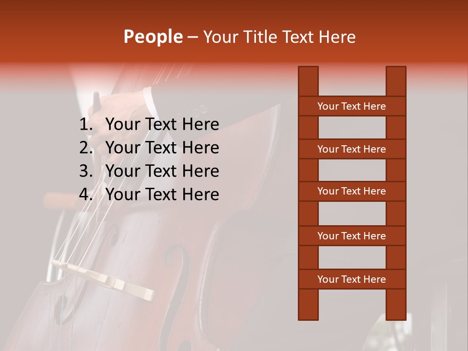 A Man In A Suit Playing A Double Bass PowerPoint Template