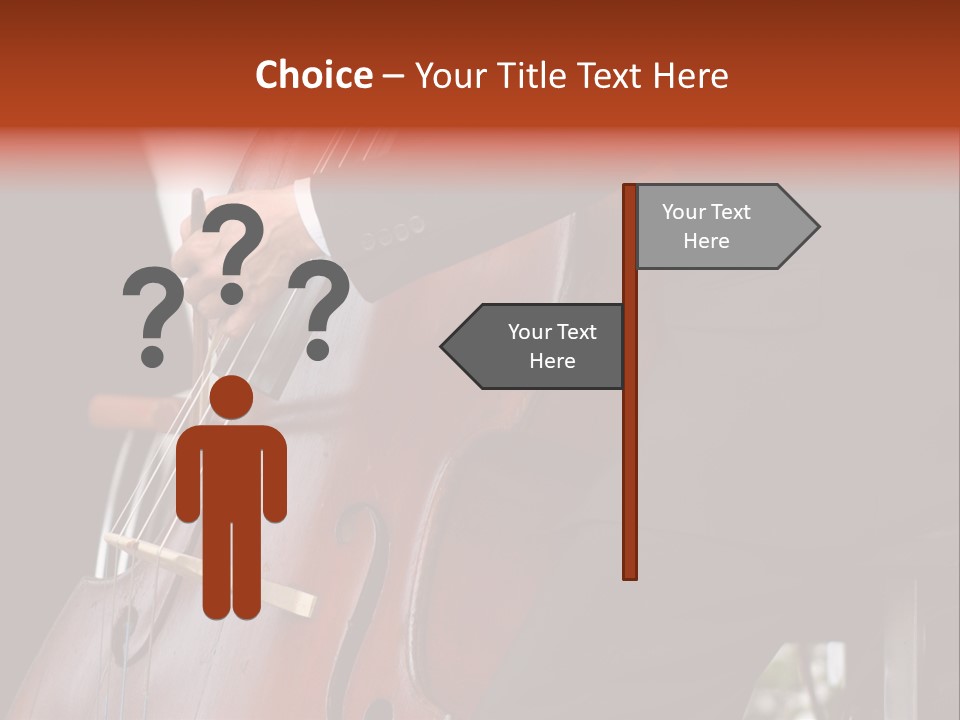 A Man In A Suit Playing A Double Bass PowerPoint Template