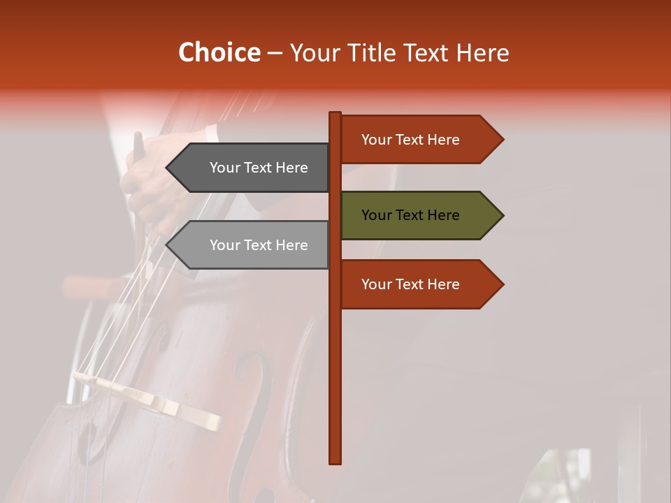 A Man In A Suit Playing A Double Bass PowerPoint Template