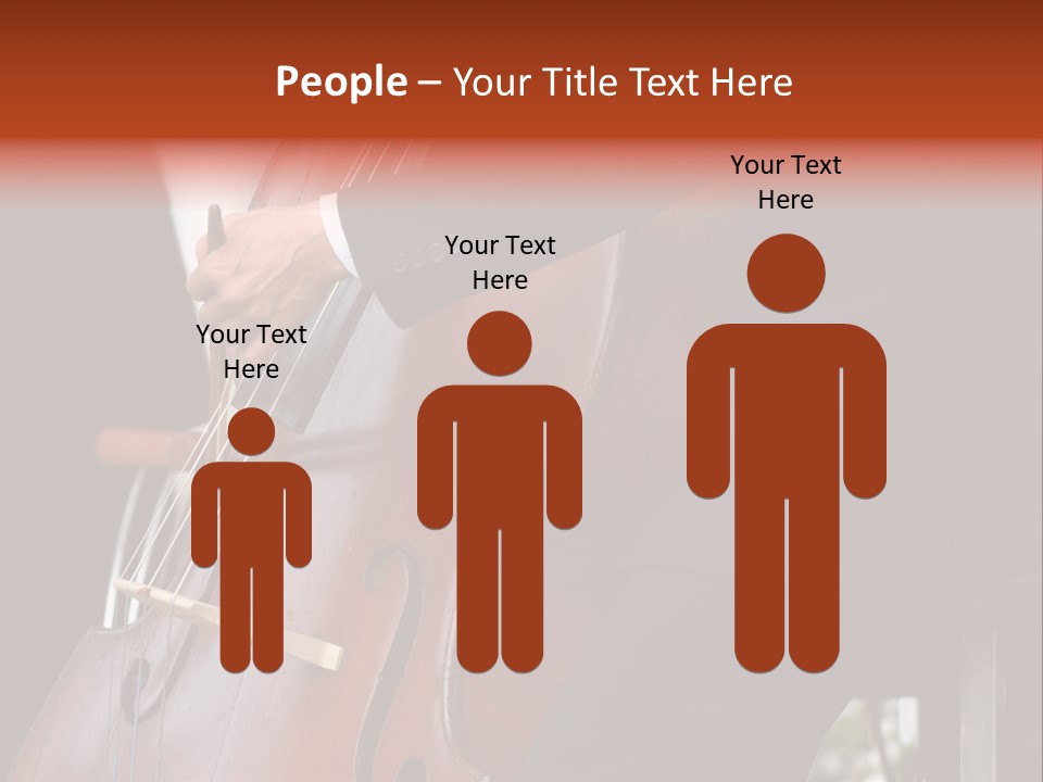 A Man In A Suit Playing A Double Bass PowerPoint Template