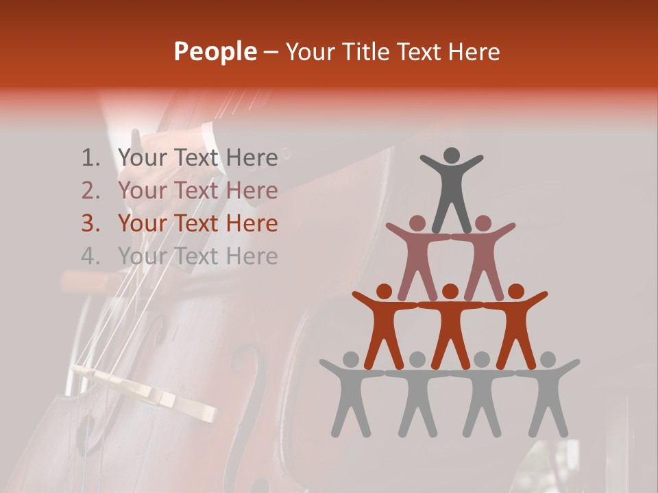 A Man In A Suit Playing A Double Bass PowerPoint Template