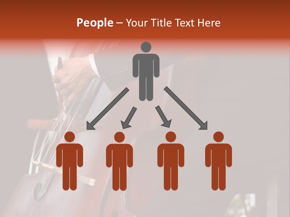 A Man In A Suit Playing A Double Bass PowerPoint Template