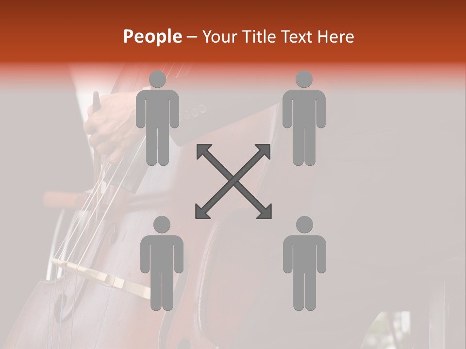 A Man In A Suit Playing A Double Bass PowerPoint Template