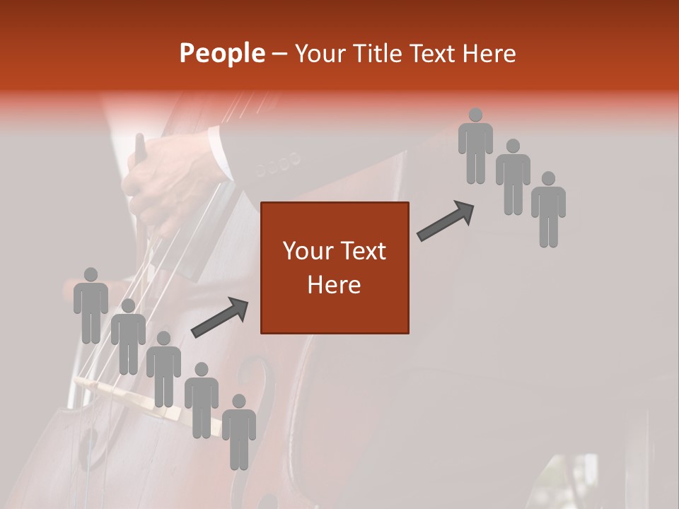 A Man In A Suit Playing A Double Bass PowerPoint Template