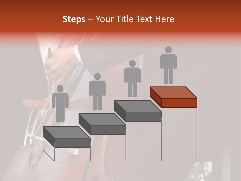 A Man In A Suit Playing A Double Bass PowerPoint Template