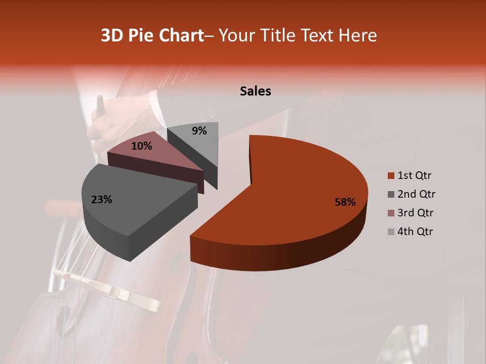 A Man In A Suit Playing A Double Bass PowerPoint Template
