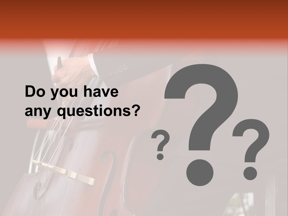 A Man In A Suit Playing A Double Bass PowerPoint Template