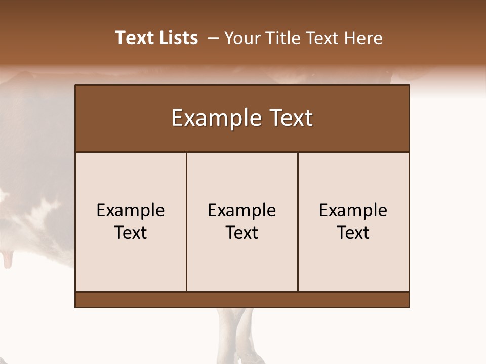 Brown Jersey Cow (10 Years Old) In Front Of A White Background PowerPoint Template