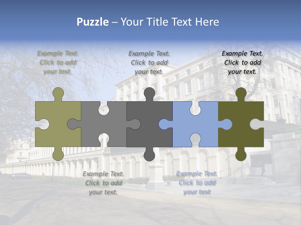 Carlton House Terrace From The Mall In London, England PowerPoint Template