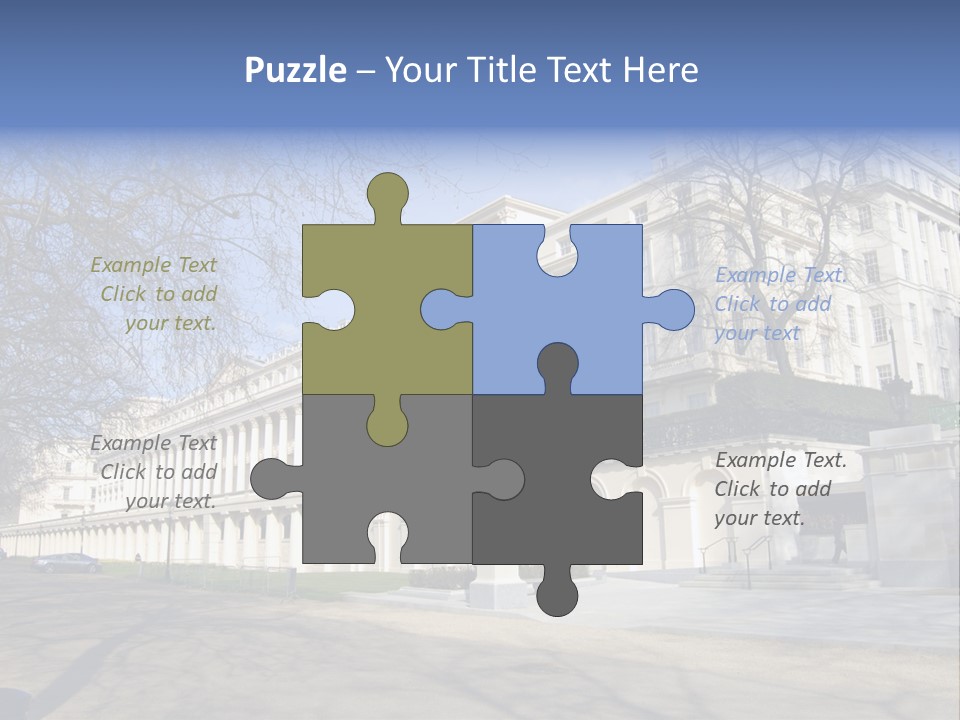 Carlton House Terrace From The Mall In London, England PowerPoint Template