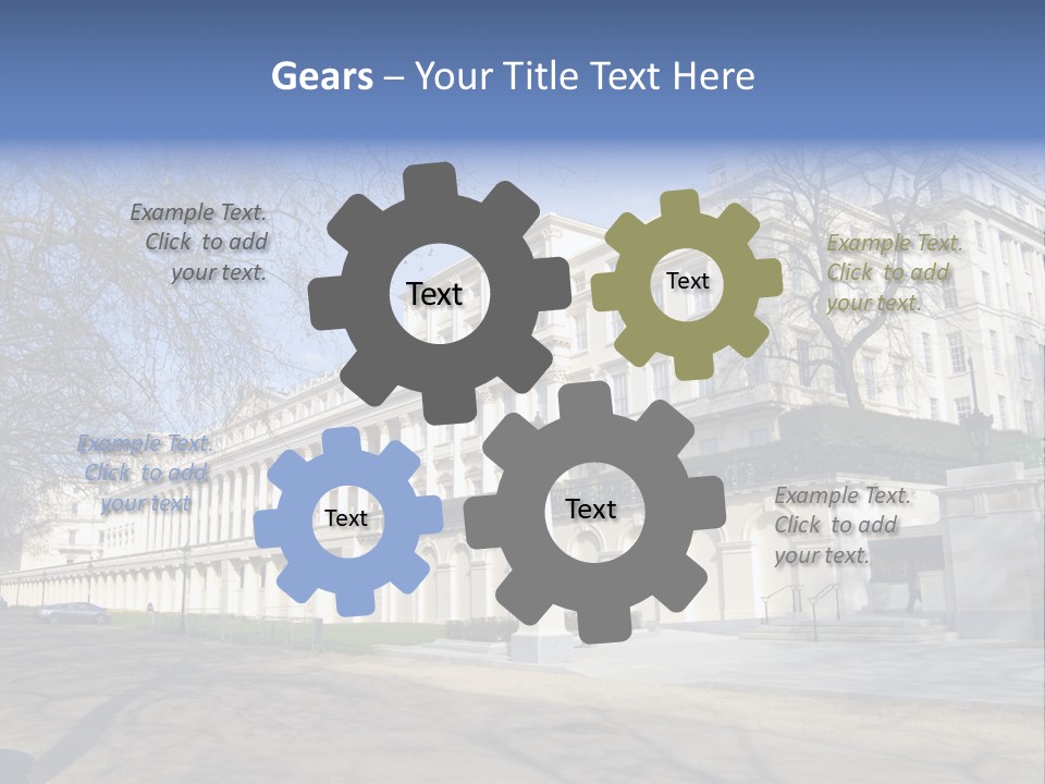 Carlton House Terrace From The Mall In London, England PowerPoint Template
