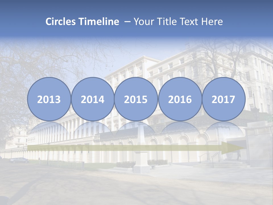 Carlton House Terrace From The Mall In London, England PowerPoint Template