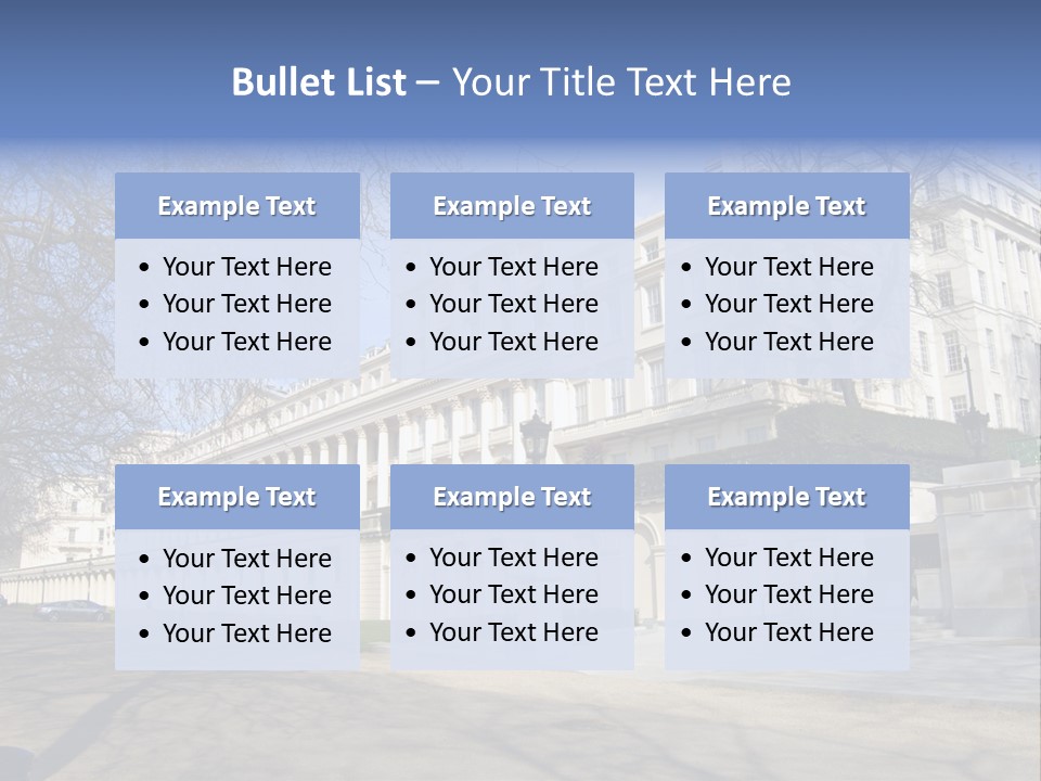 Carlton House Terrace From The Mall In London, England PowerPoint Template