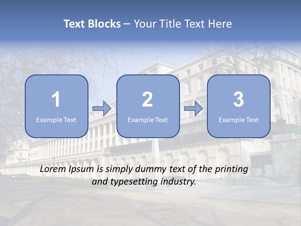 Carlton House Terrace From The Mall In London, England PowerPoint Template