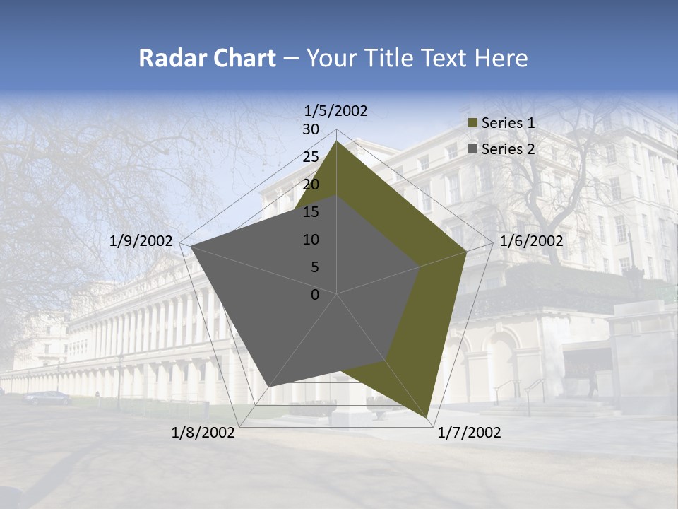 Carlton House Terrace From The Mall In London, England PowerPoint Template