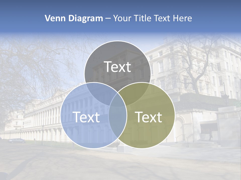 Carlton House Terrace From The Mall In London, England PowerPoint Template