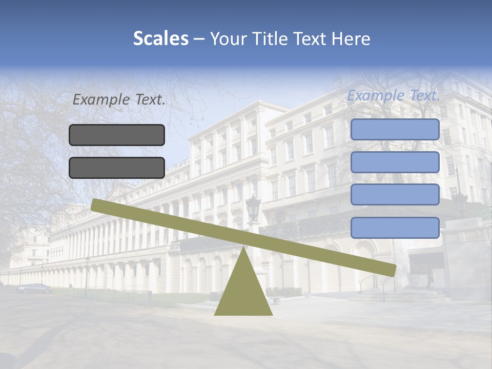 Carlton House Terrace From The Mall In London, England PowerPoint Template
