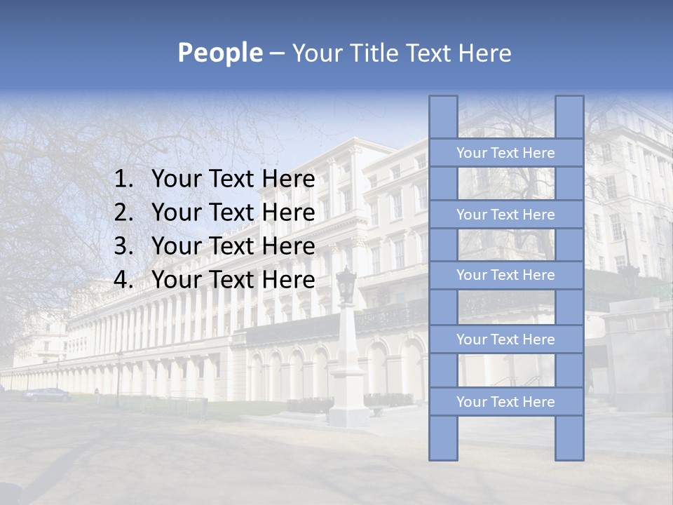Carlton House Terrace From The Mall In London, England PowerPoint Template